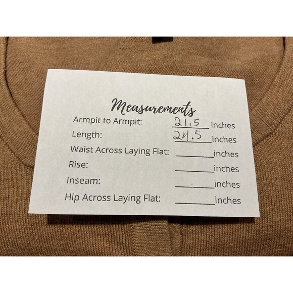 Talbots Classic Crew Neck Cardigan XL Camel Button Front Long Sleeve - Picture 8 of 8